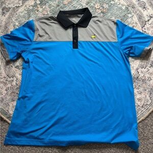 Masters tech golf Blue and Gray Polo Shirt